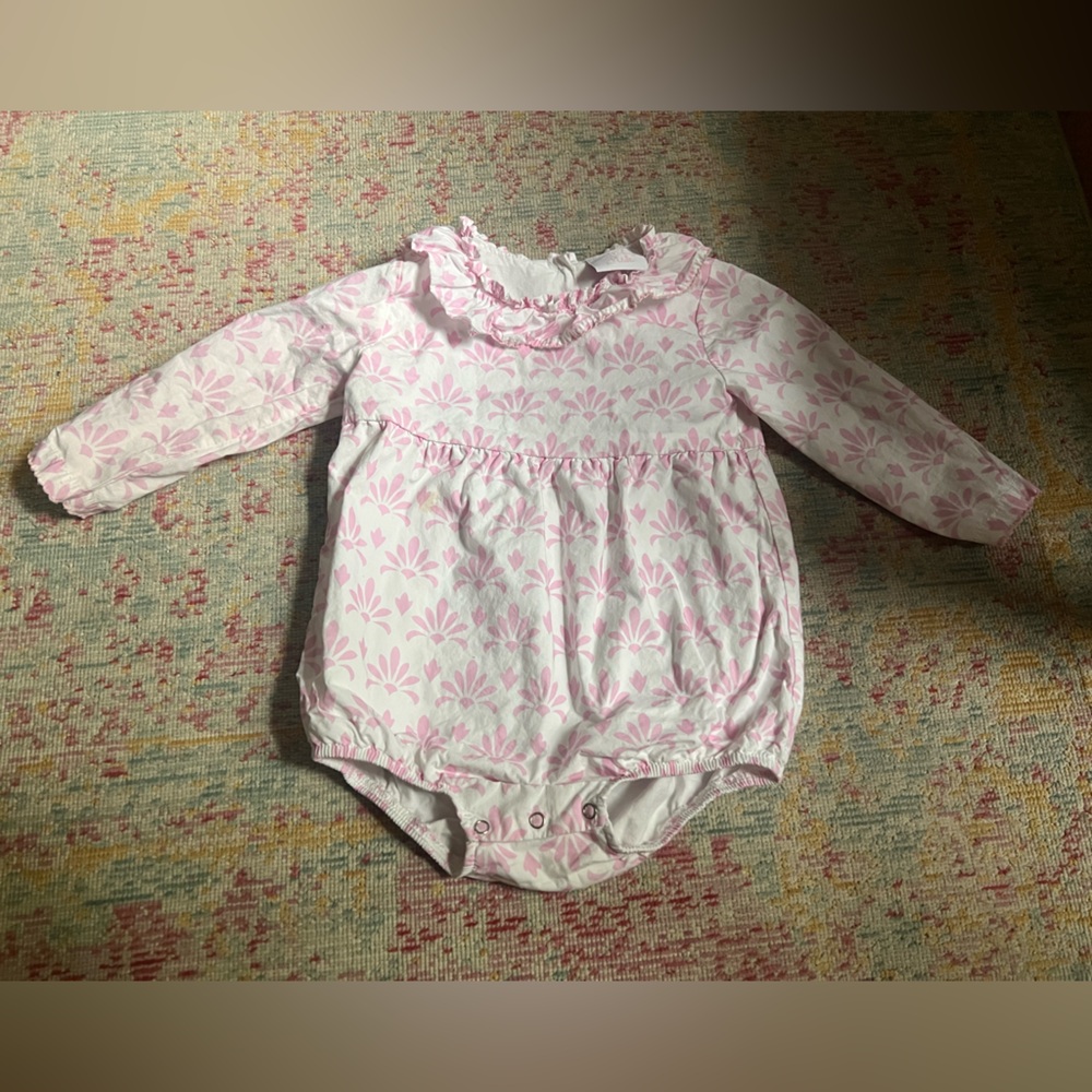 Stitchy Fish Pink Floral Long Sleeve Bubble